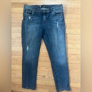 Kut from the Kloth Catherine boyfriend jeans Mid Wash with Light Distressing